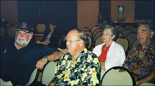 Mr. R. J. Ritter  (NAAV Commander), Mr. Charles Clark (NAAV Secretary), Mr. Thomas Daly (Veterans), and Mrs. Daly 